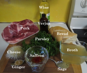 Ingredients in the Brouet Vergay.